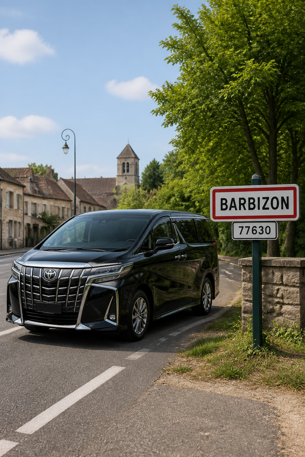 Taxi Barbizon mini-van MonTaxiVIP panneau 77630