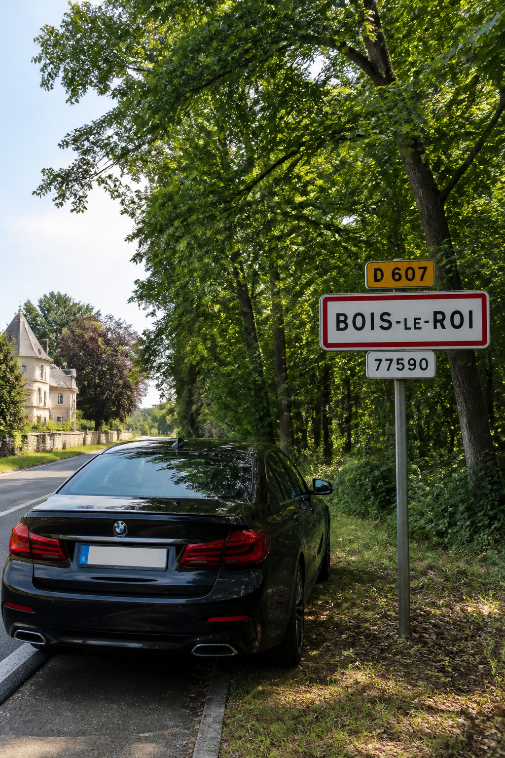Taxi Bois-le-Roi berline premium MonTaxiVIP panneau 77590