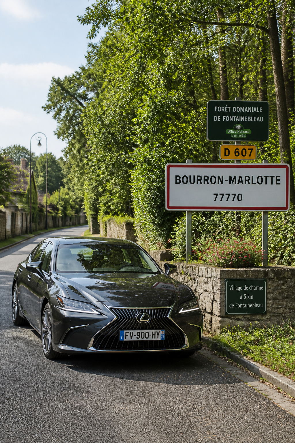 Taxi Bourron-Marlotte berline premium MonTaxiVIP panneau 77770