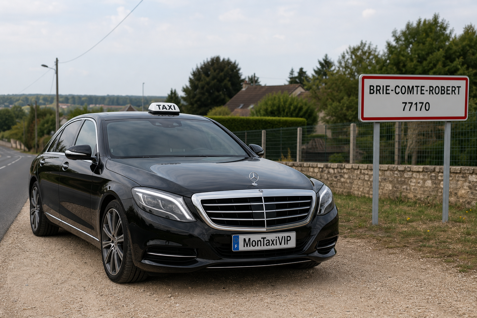 Taxi Brie-Comte-Robert berline premium MonTaxiVIP panneau 77170