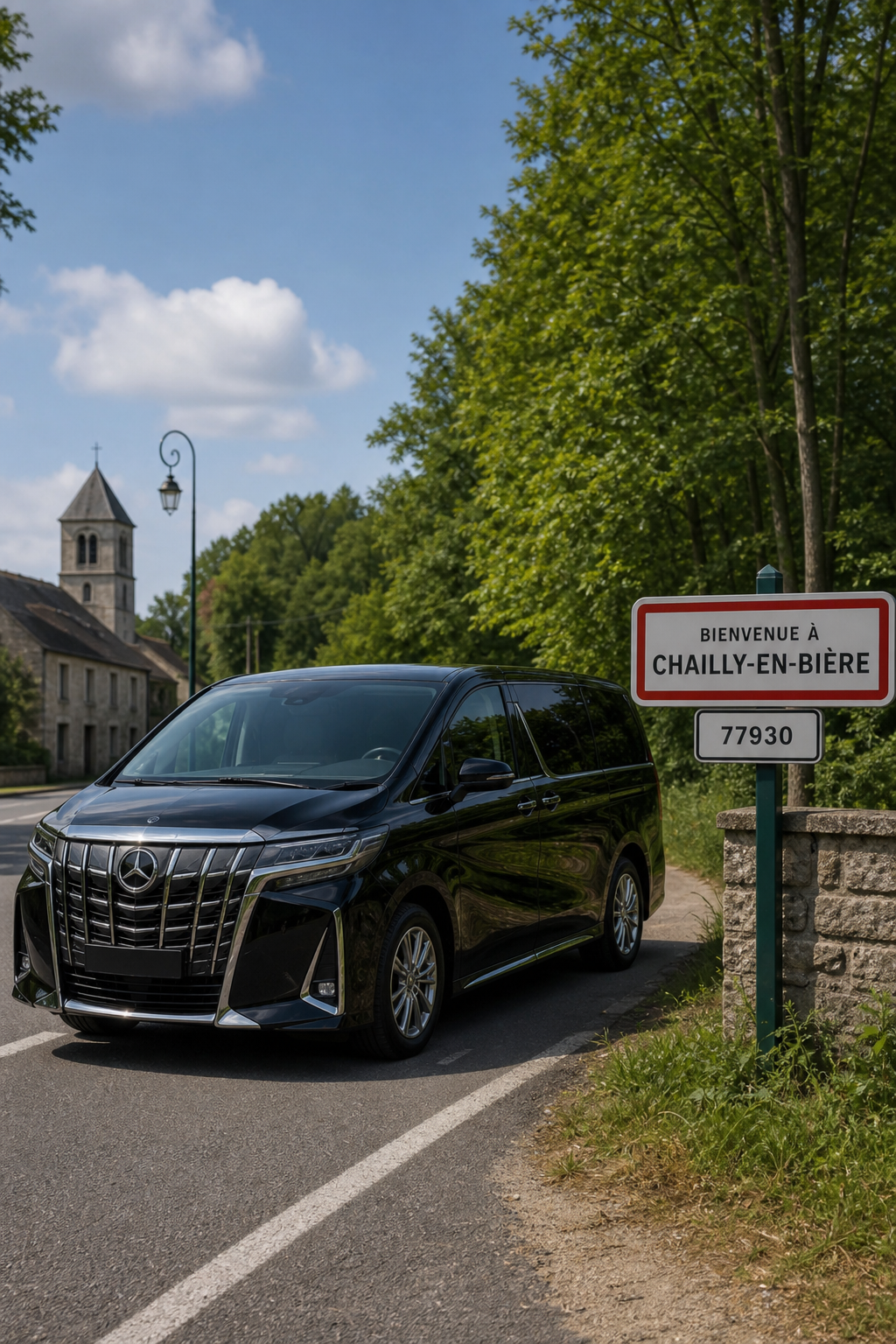 Taxi Chailly-en-Bière mini-van MonTaxiVIP panneau 77930