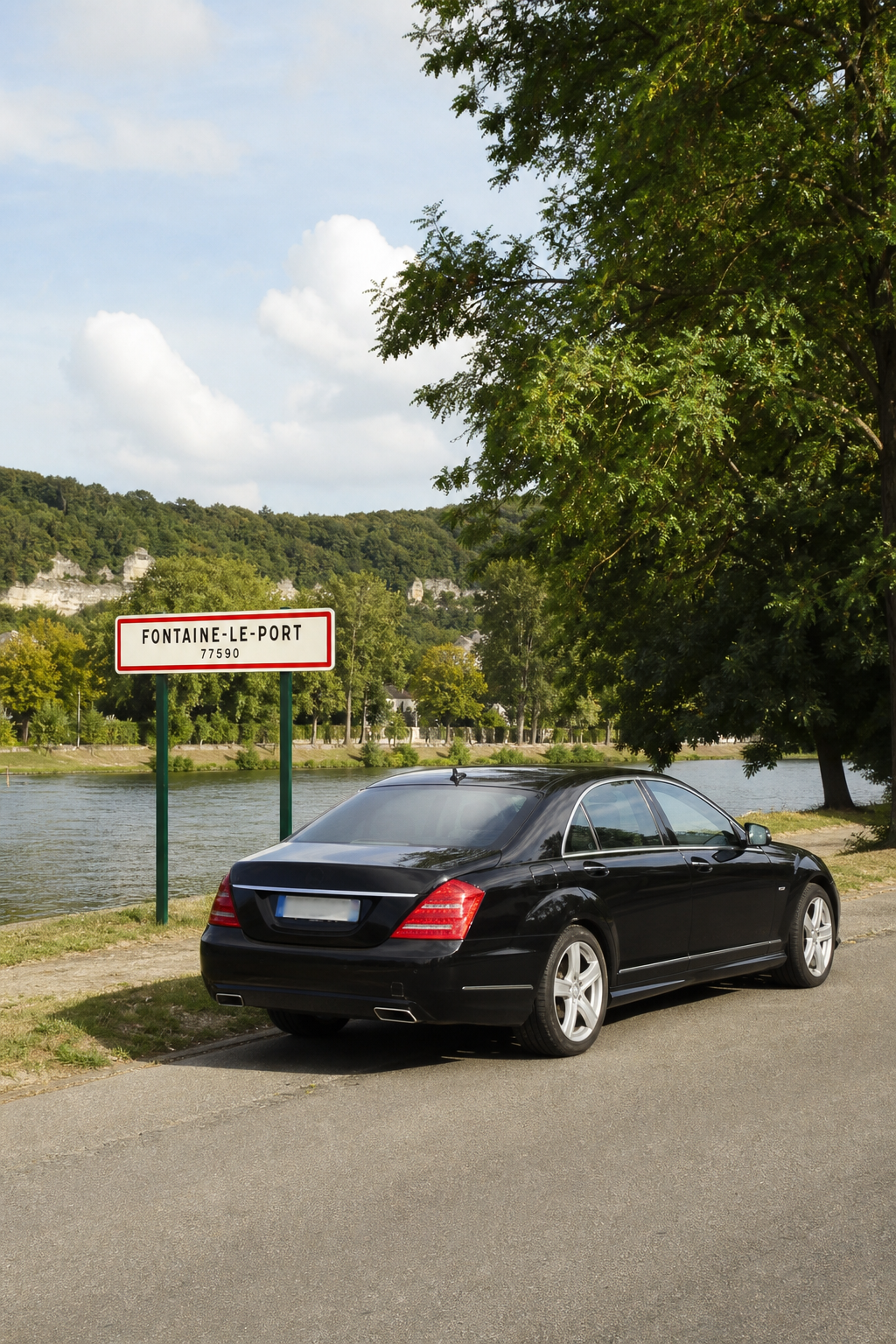 Taxi Fontaine-le-Port berline premium MonTaxiVIP panneau 77590