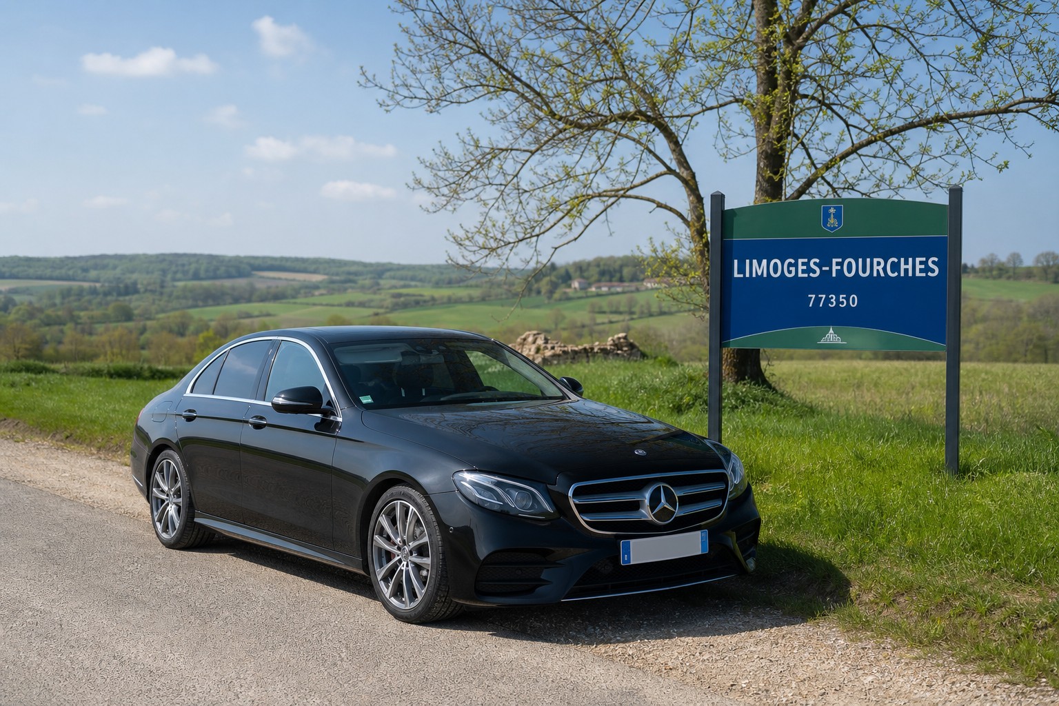 Taxi Limoges-Fourches berline premium MonTaxiVIP panneau 77350