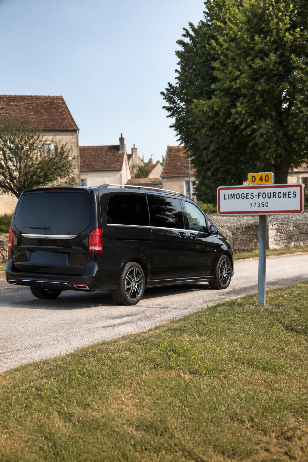 Taxi Limoges-Fourches mini-van MonTaxiVIP panneau 77350