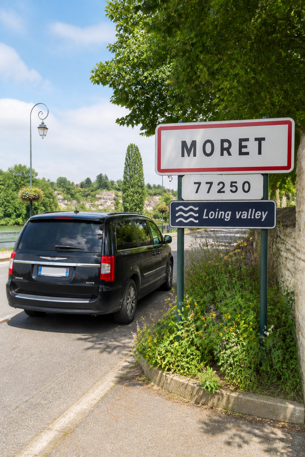 Taxi Moret-Loing-et-Orvanne mini-van MonTaxiVIP panneau 77250
