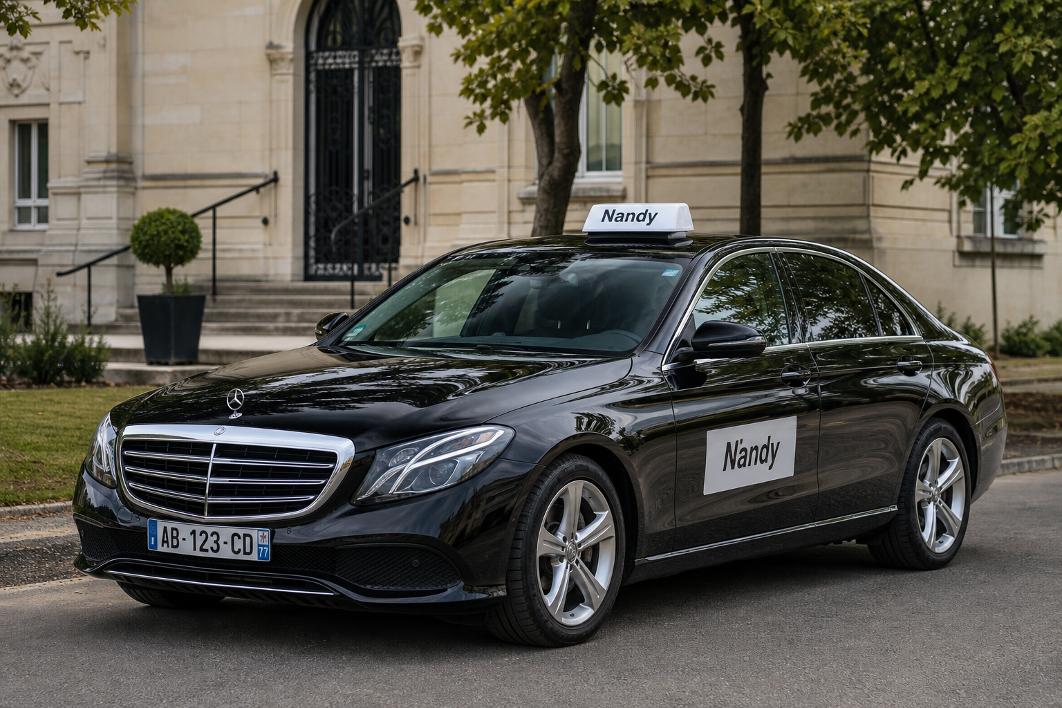 Taxi Nandy berline premium MonTaxiVIP panneau 77176