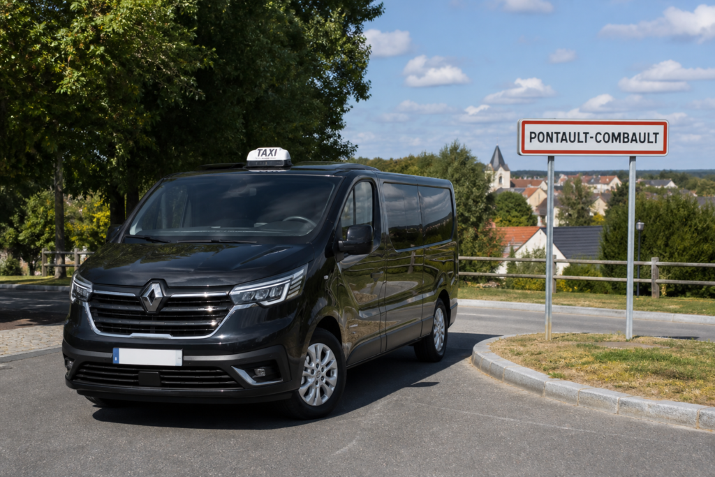 Taxi Pontault-Combault mini-van MonTaxiVIP panneau 77340