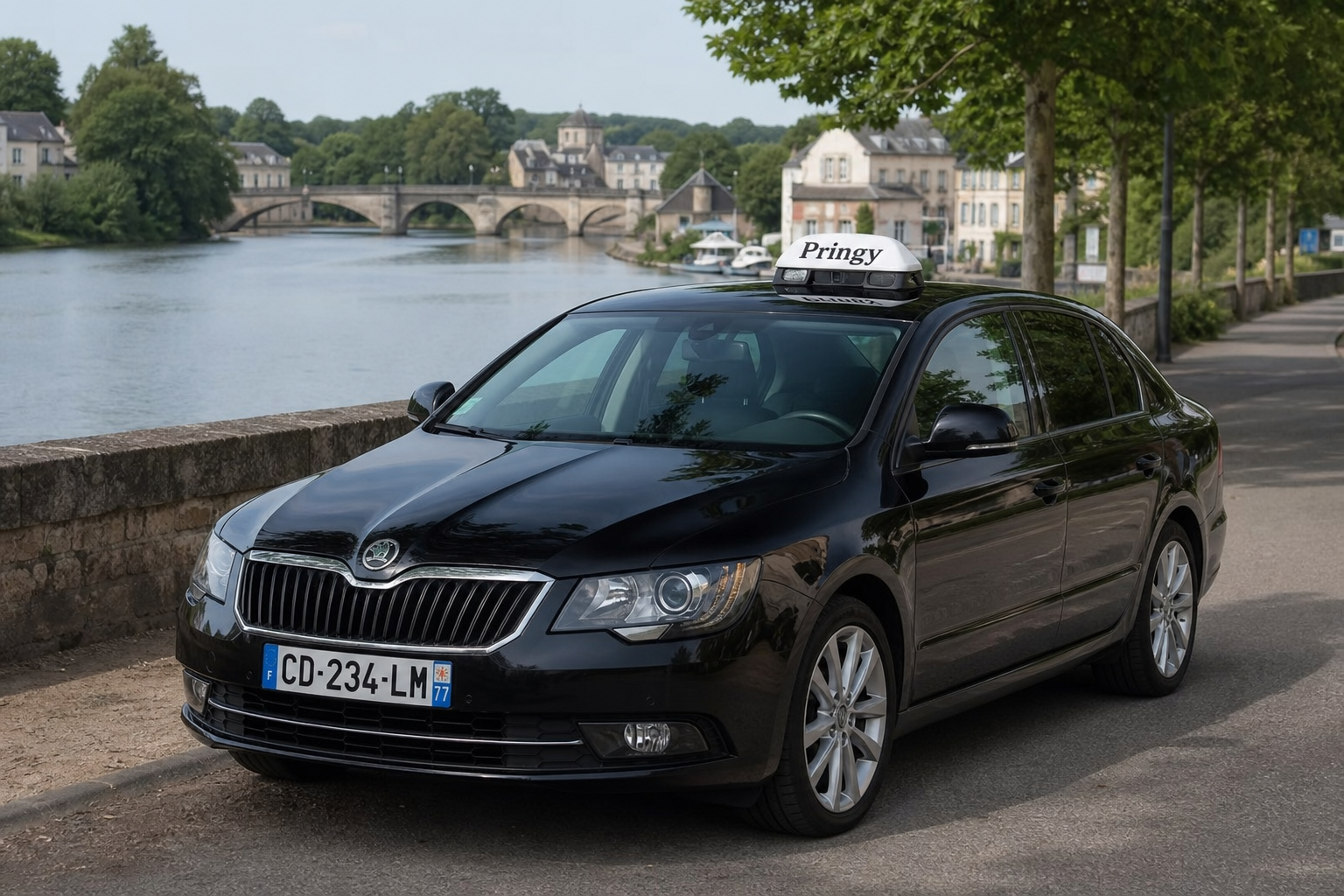 Taxi Pringy berline premium MonTaxiVIP panneau 77310