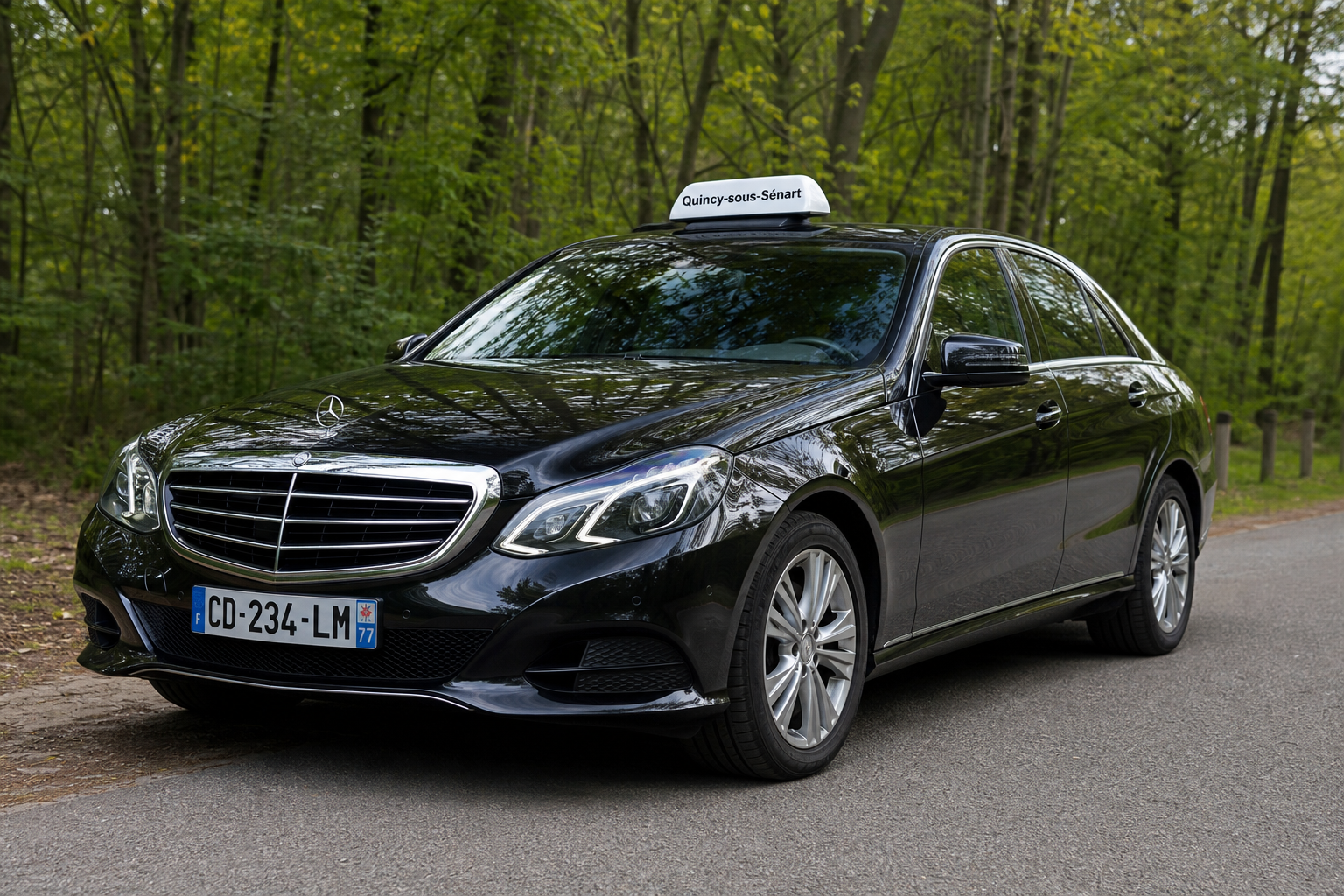 Taxi Quincy-sous-Sénart berline premium MonTaxiVIP panneau 77380