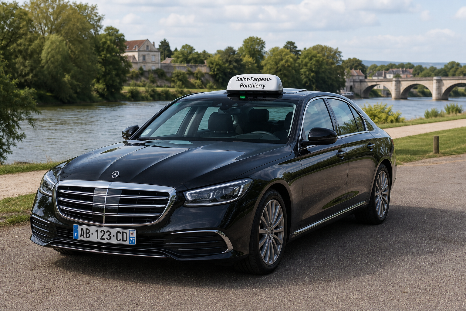 Taxi Saint-Fargeau-Ponthierry berline premium MonTaxiVIP panneau 77310