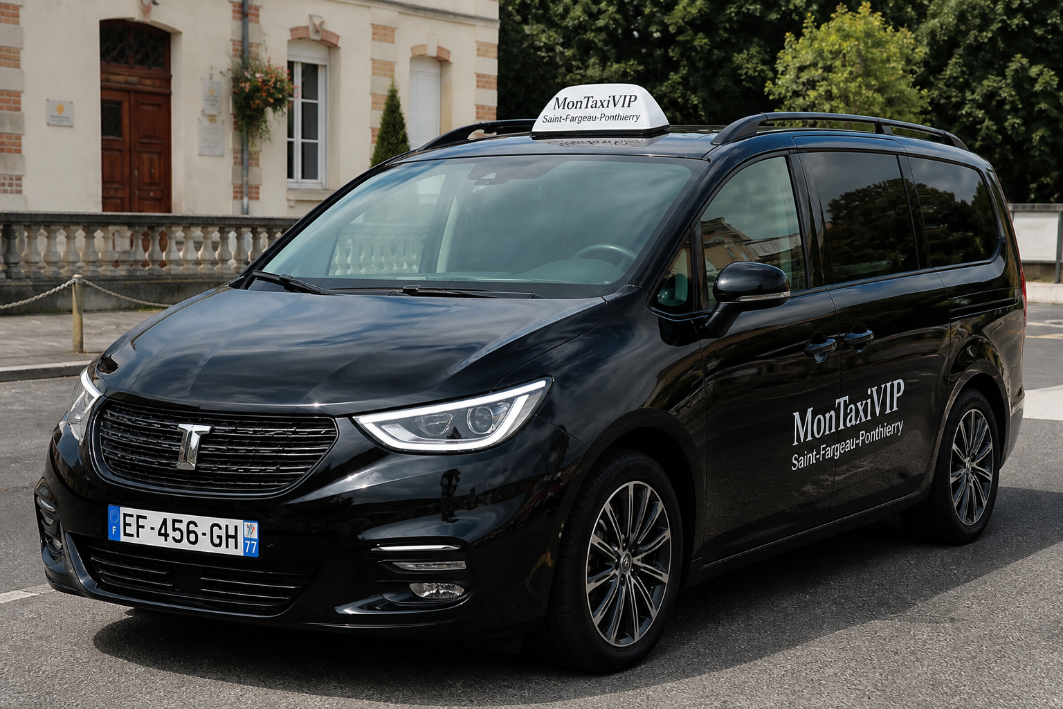 Taxi Saint-Fargeau-Ponthierry mini-van MonTaxiVIP panneau 77310