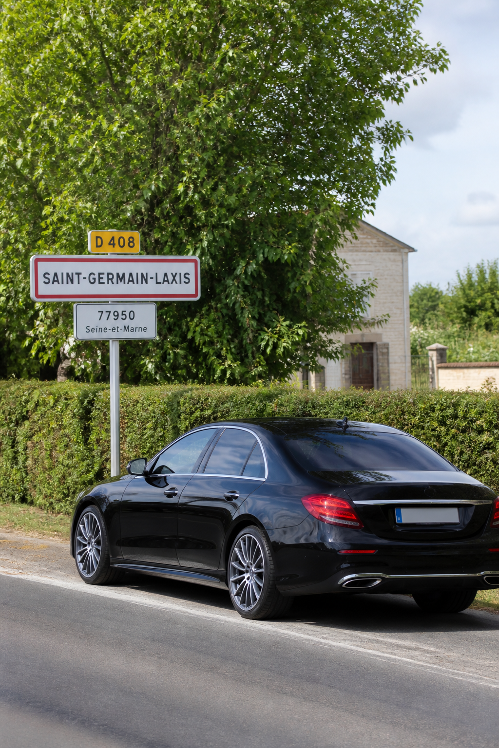 Taxi Saint-Germain-Laxis berline premium MonTaxiVIP panneau 77950
