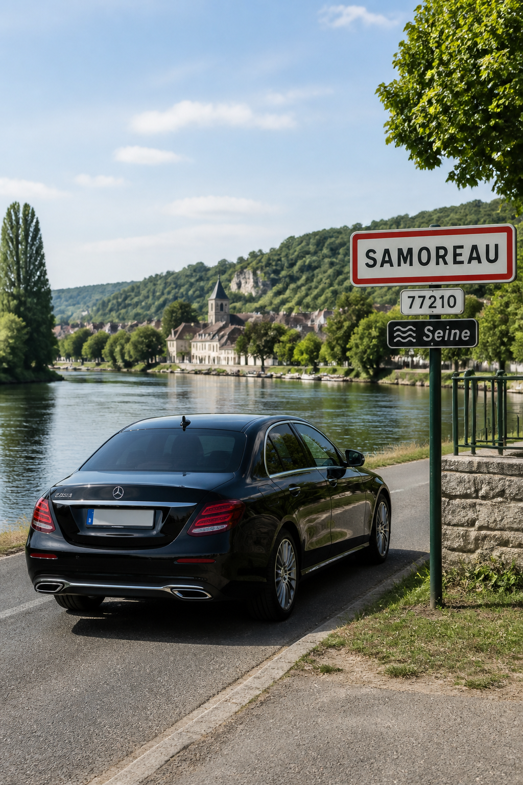 Taxi Samoreau berline premium MonTaxiVIP panneau 77210