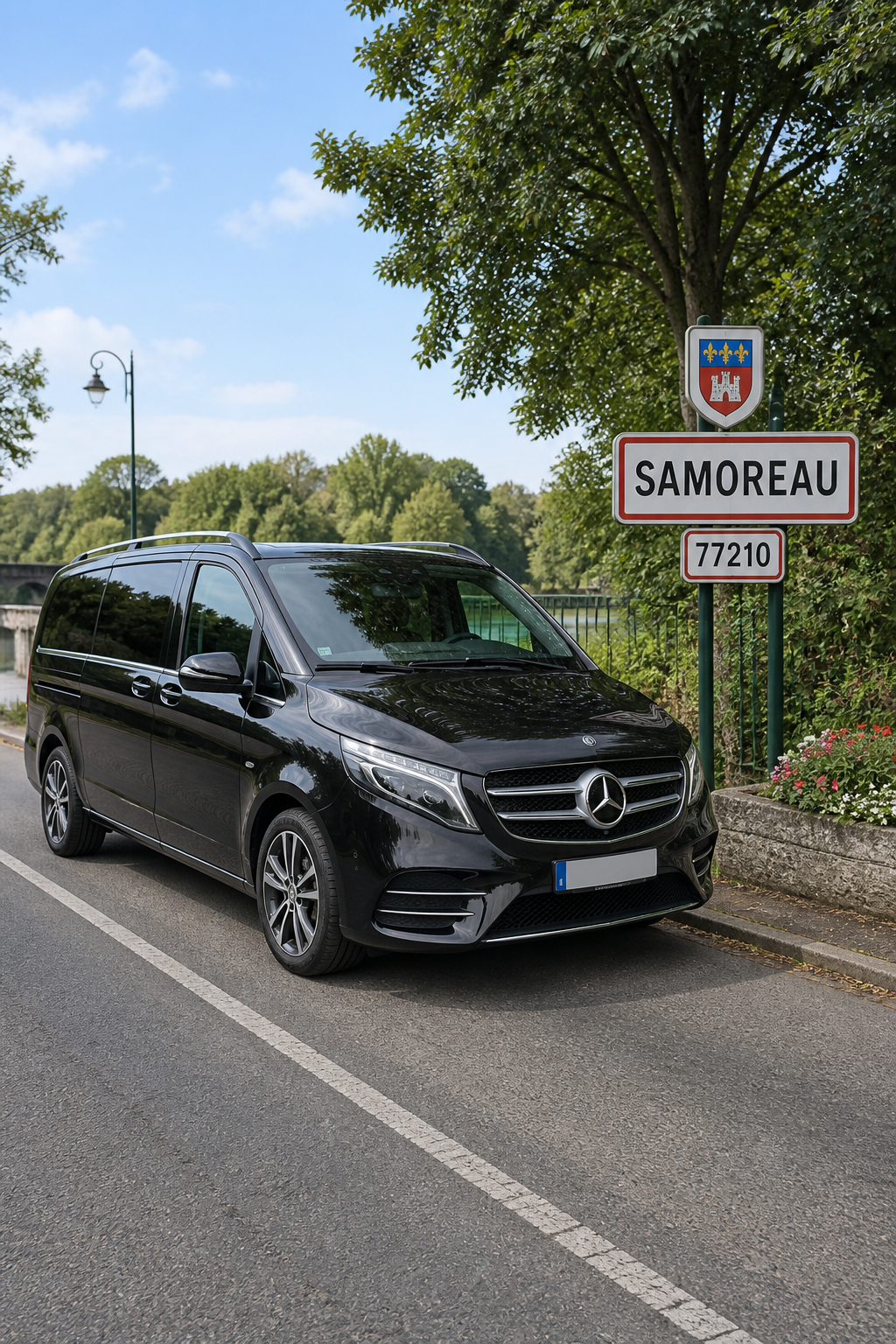 Taxi Samoreau mini-van MonTaxiVIP panneau 77210