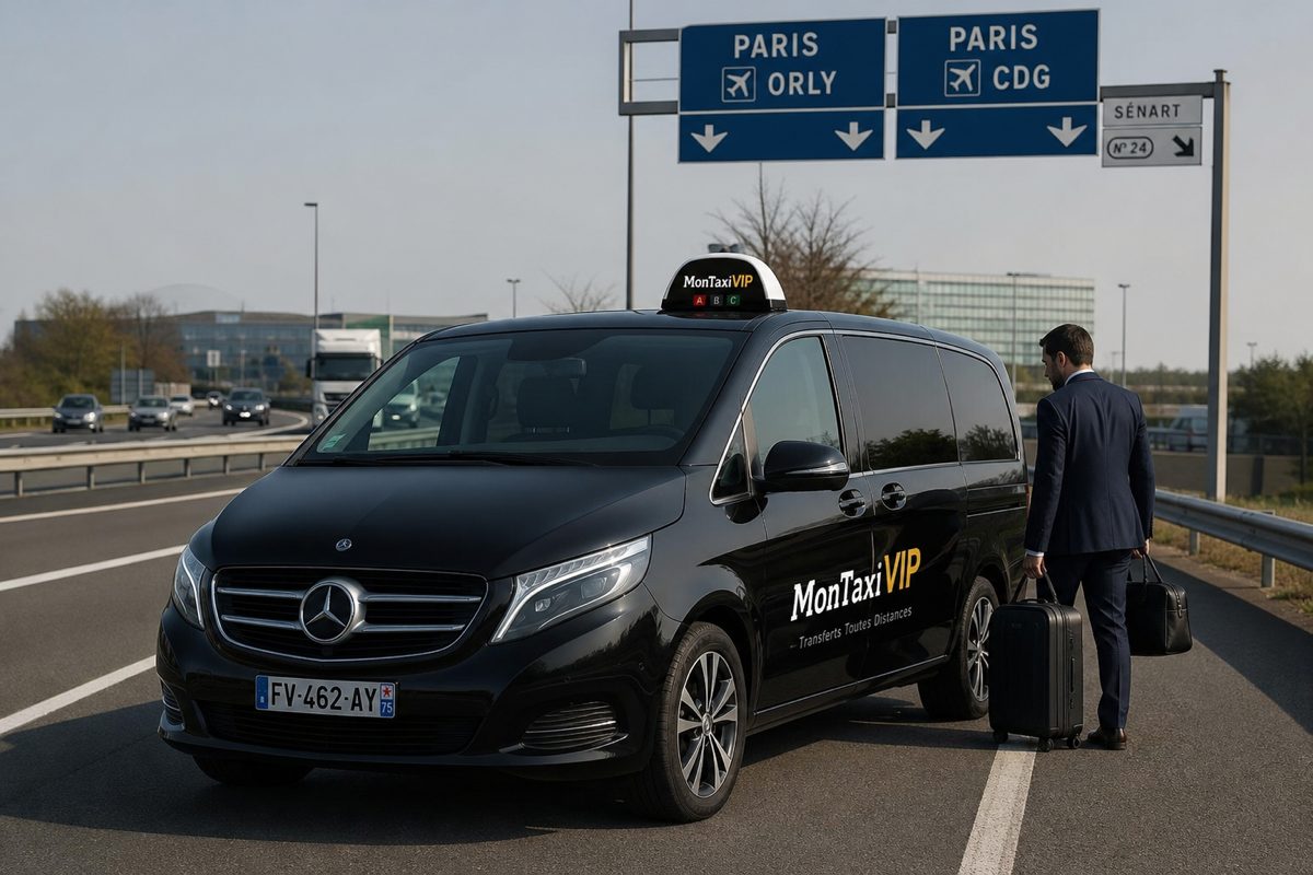Transfert aéroport Orly CDG depuis Sénart MonTaxiVIP