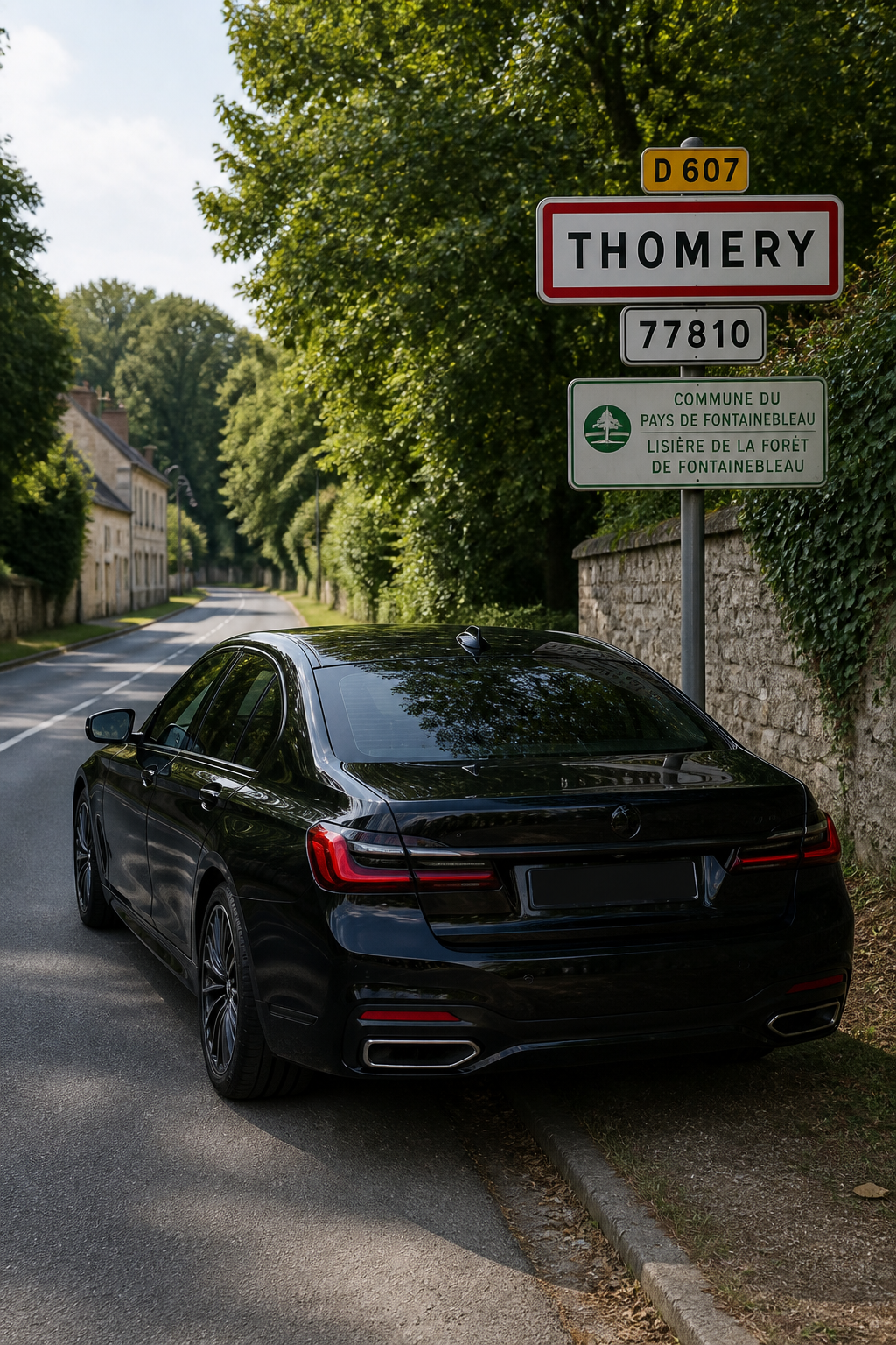 Taxi Thomery berline premium MonTaxiVIP panneau 77810