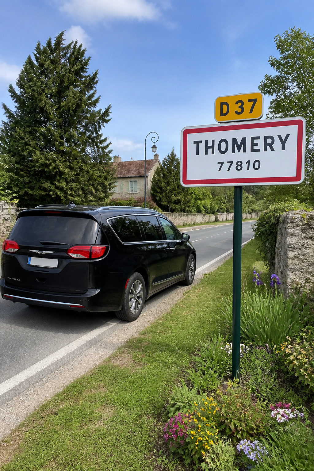 Taxi Thomery mini-van MonTaxiVIP panneau 77810
