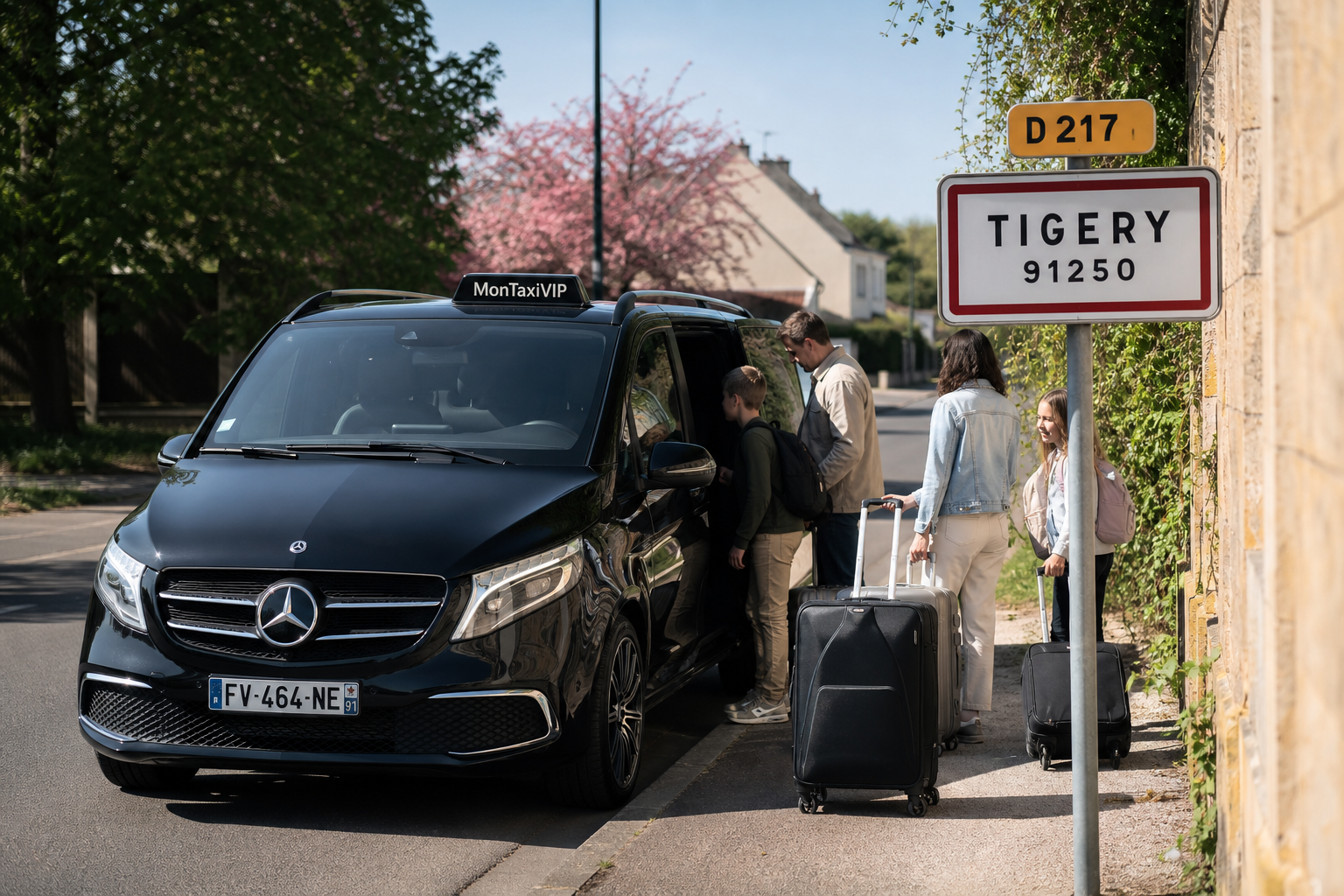 Taxi Tigery mini-van MonTaxiVIP panneau 91250