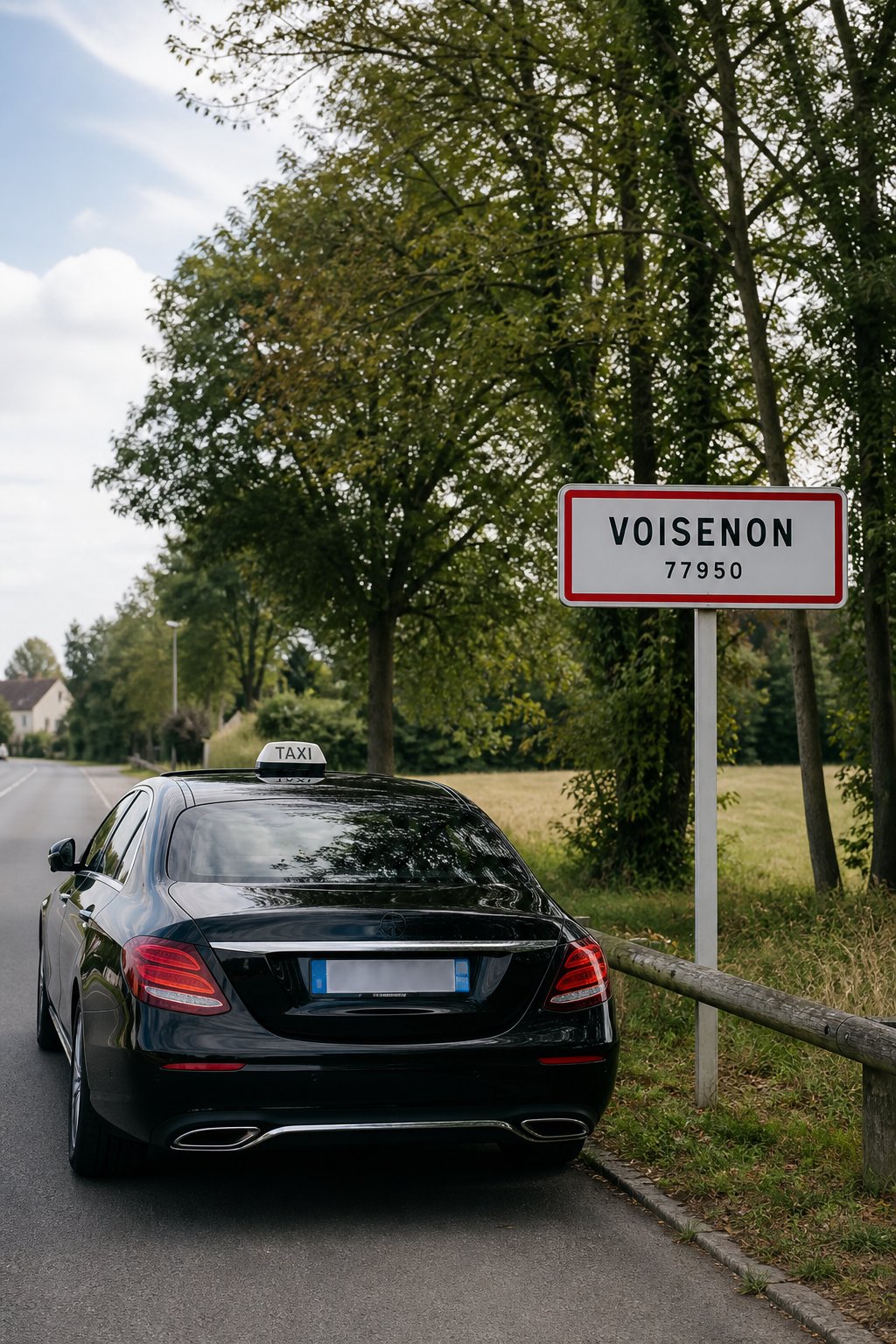 Taxi Voisenon berline premium MonTaxiVIP panneau 77950
