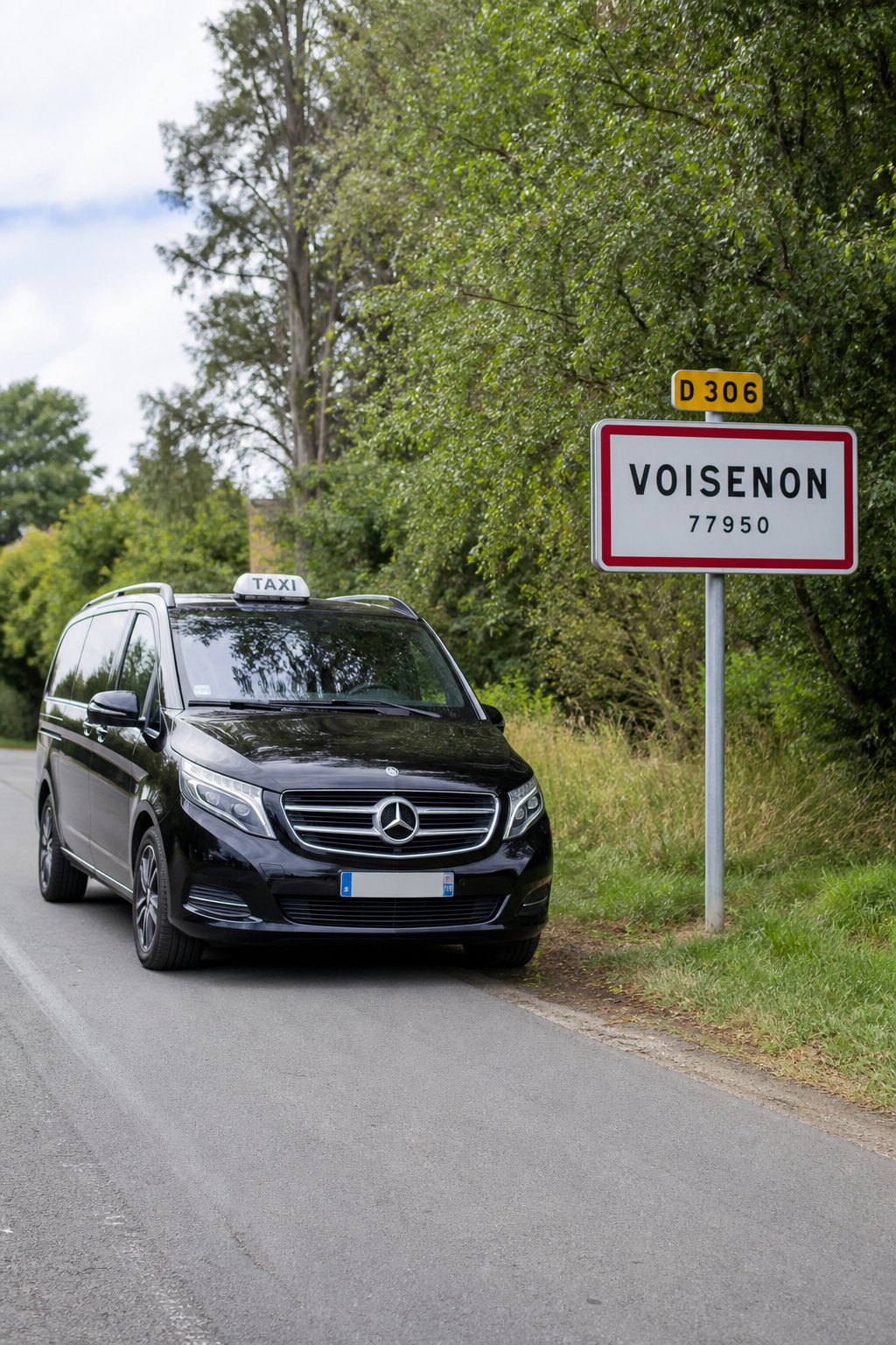 Taxi Voisenon mini-van MonTaxiVIP panneau 77950