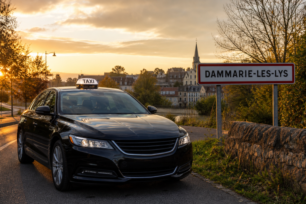 Taxi Dammarie-les-Lys berline premium MonTaxiVIP panneau Dammarie 77190