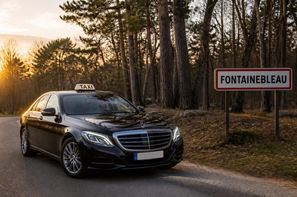 Taxi Fontainebleau berline premium MonTaxiVIP panneau 77300