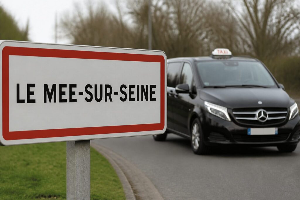 Taxi Le Mée-sur-Seine mini-van MonTaxiVIP panneau 77350