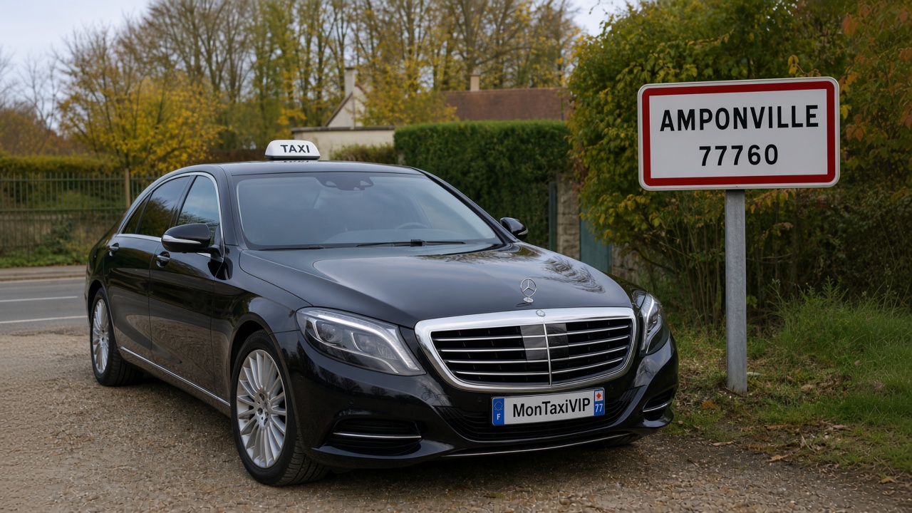 Taxi Amponville berline premium MonTaxiVIP panneau 77760