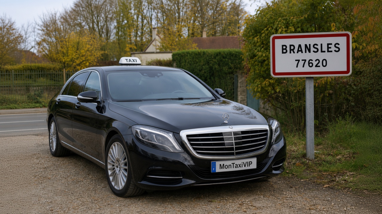Taxi Bransles berline premium MonTaxiVIP panneau 77620