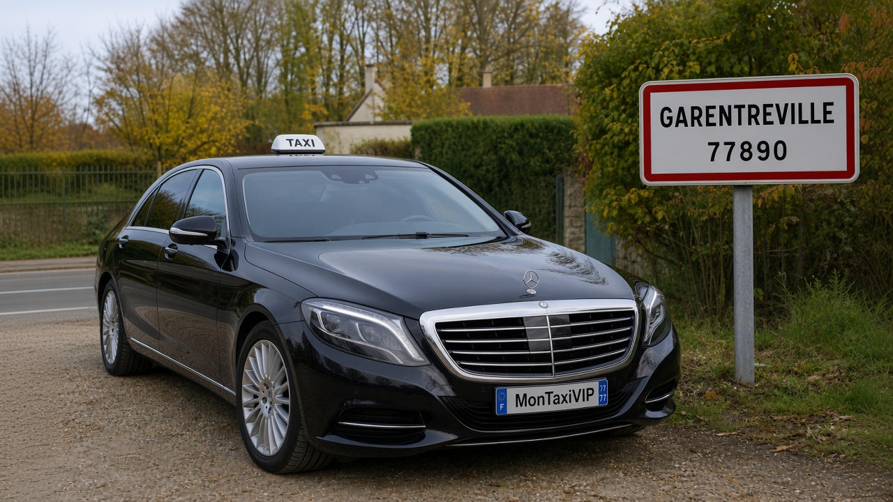 Taxi Garentreville berline premium MonTaxiVIP panneau 77890