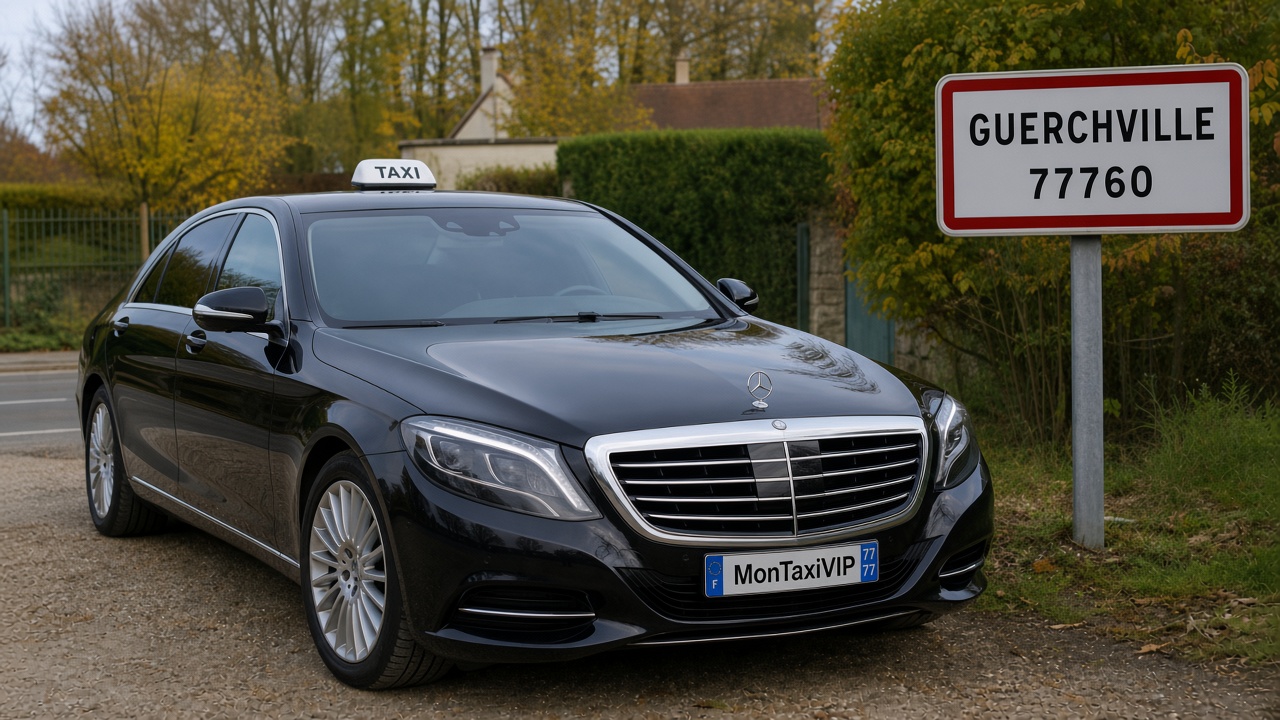 Taxi Guercheville berline premium MonTaxiVIP panneau 77760