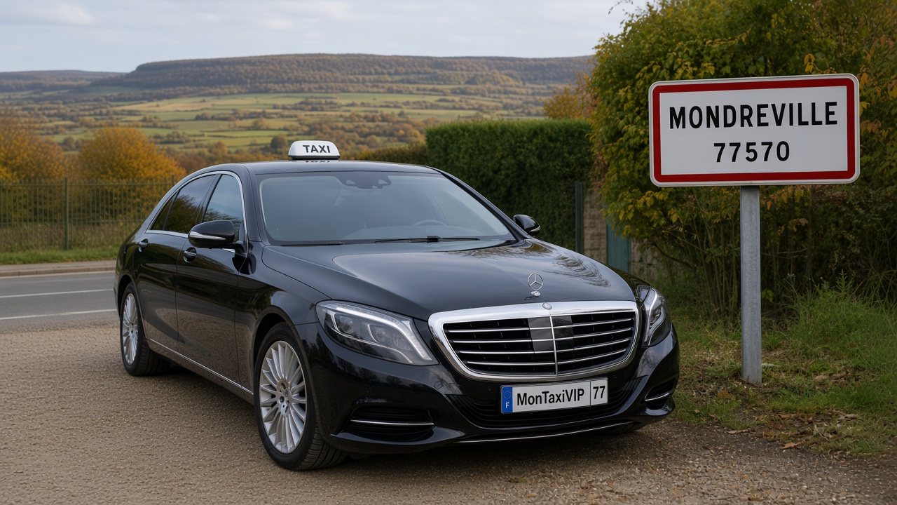 Taxi Mondreville berline premium MonTaxiVIP panneau 77570