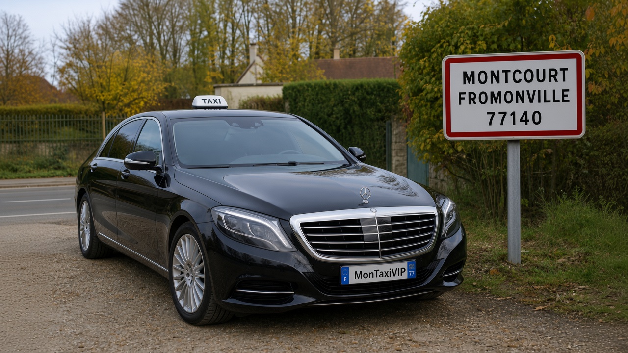 Taxi Montcourt-Fromonville berline premium MonTaxiVIP panneau 77140