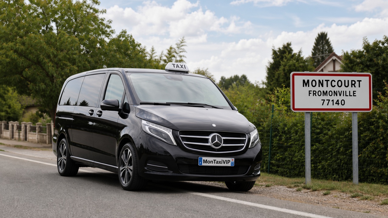 Taxi Montcourt-Fromonville mini-van MonTaxiVIP panneau 77140