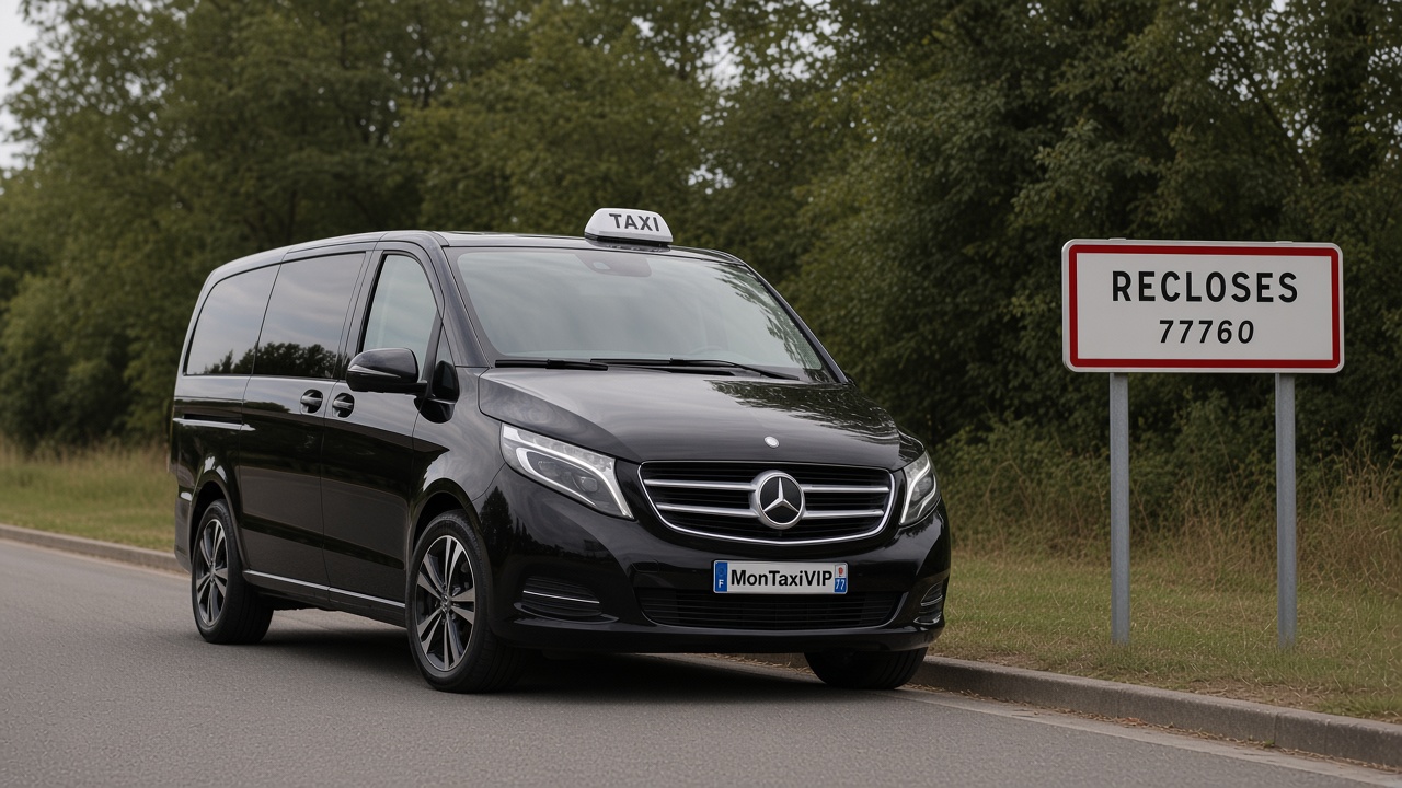 Taxi Recloses mini-van MonTaxiVIP panneau 77760