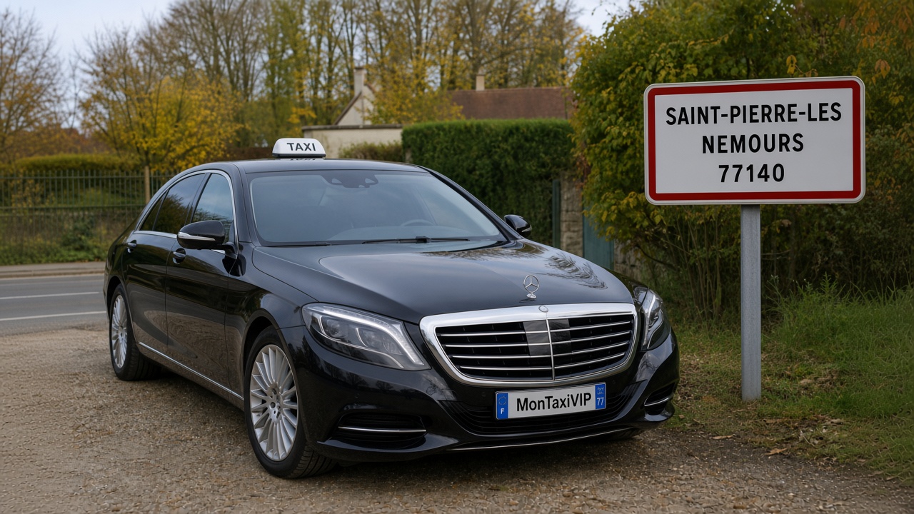 Taxi Saint-Pierre-lès-Nemours berline premium MonTaxiVIP panneau 77140