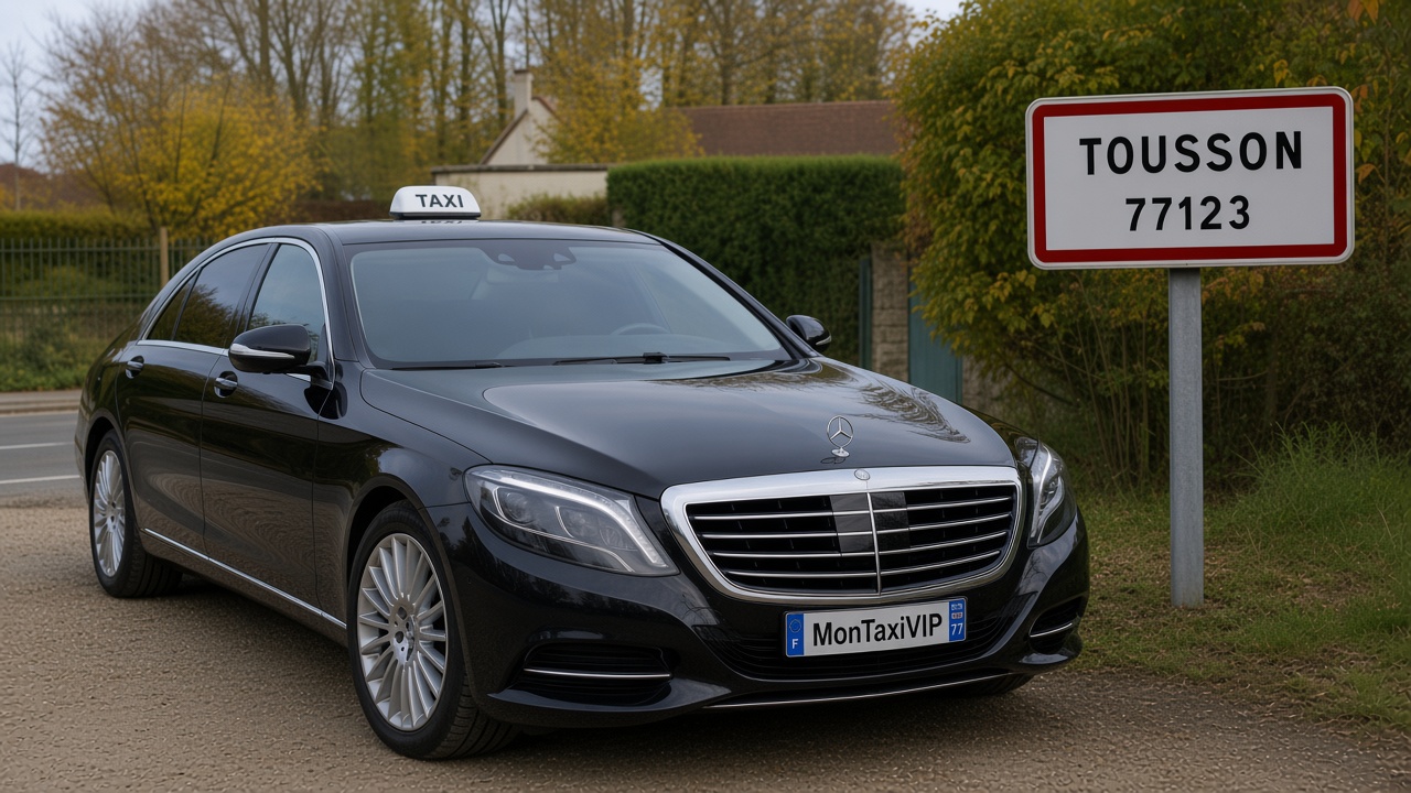 Taxi Tousson berline premium MonTaxiVIP panneau 77123