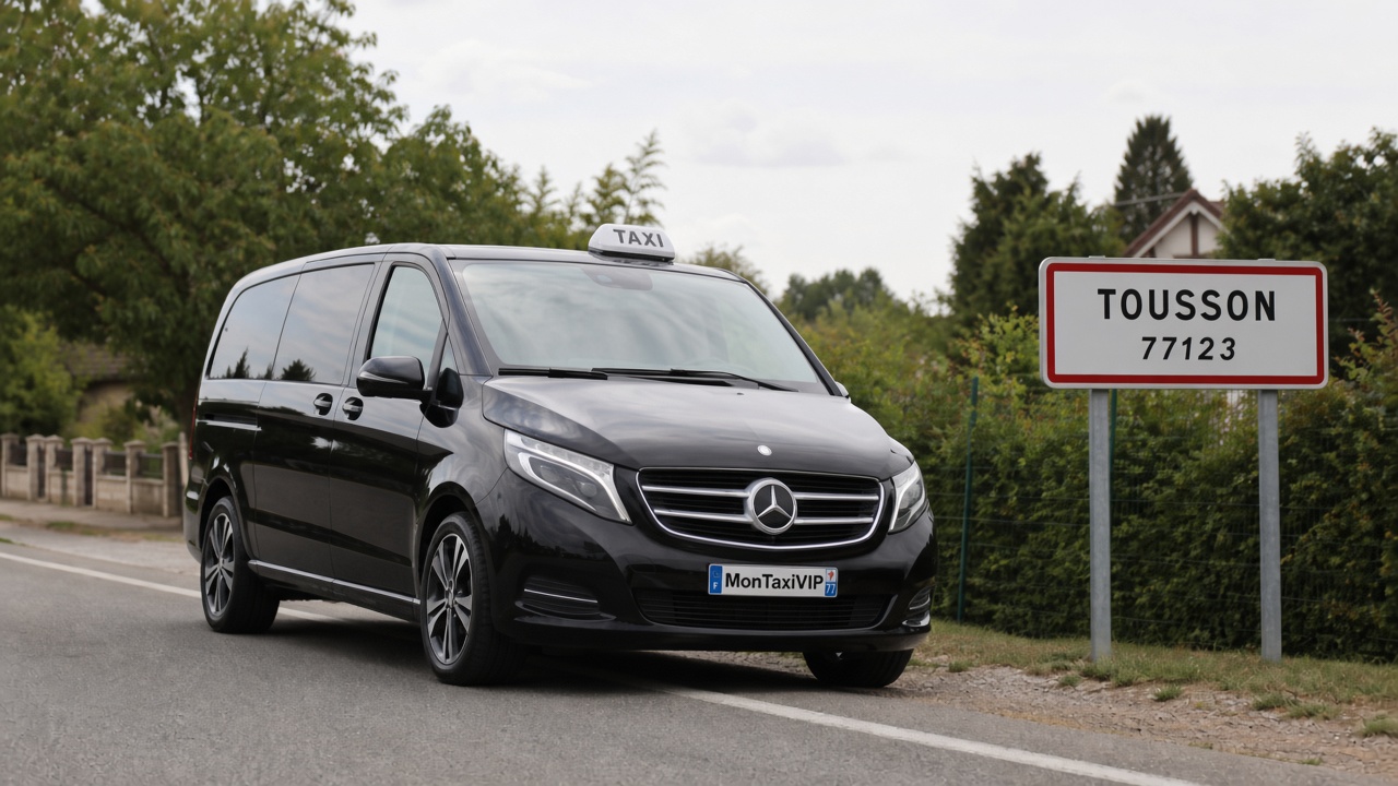 Taxi Tousson mini-van MonTaxiVIP panneau 77123