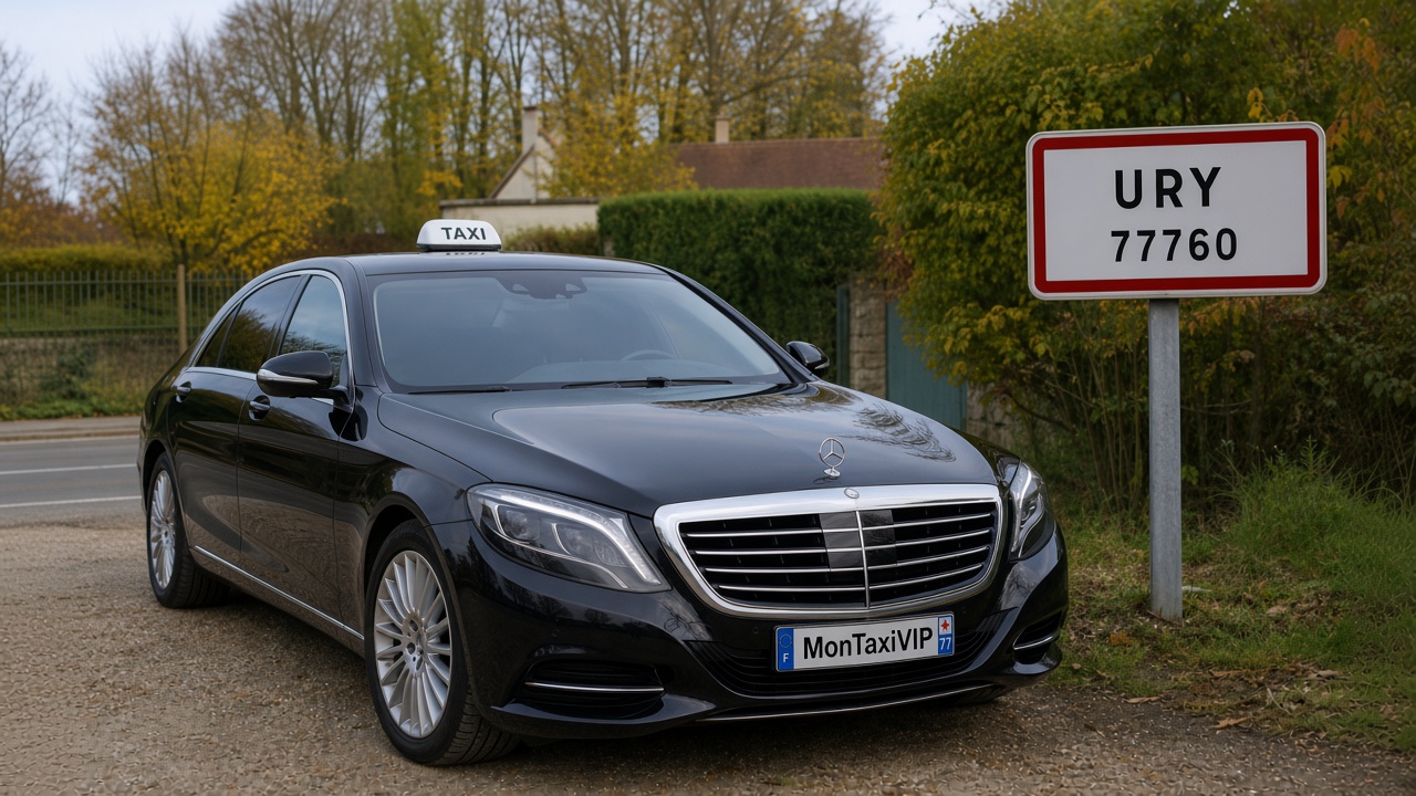 Taxi Ury berline premium MonTaxiVIP panneau 77760