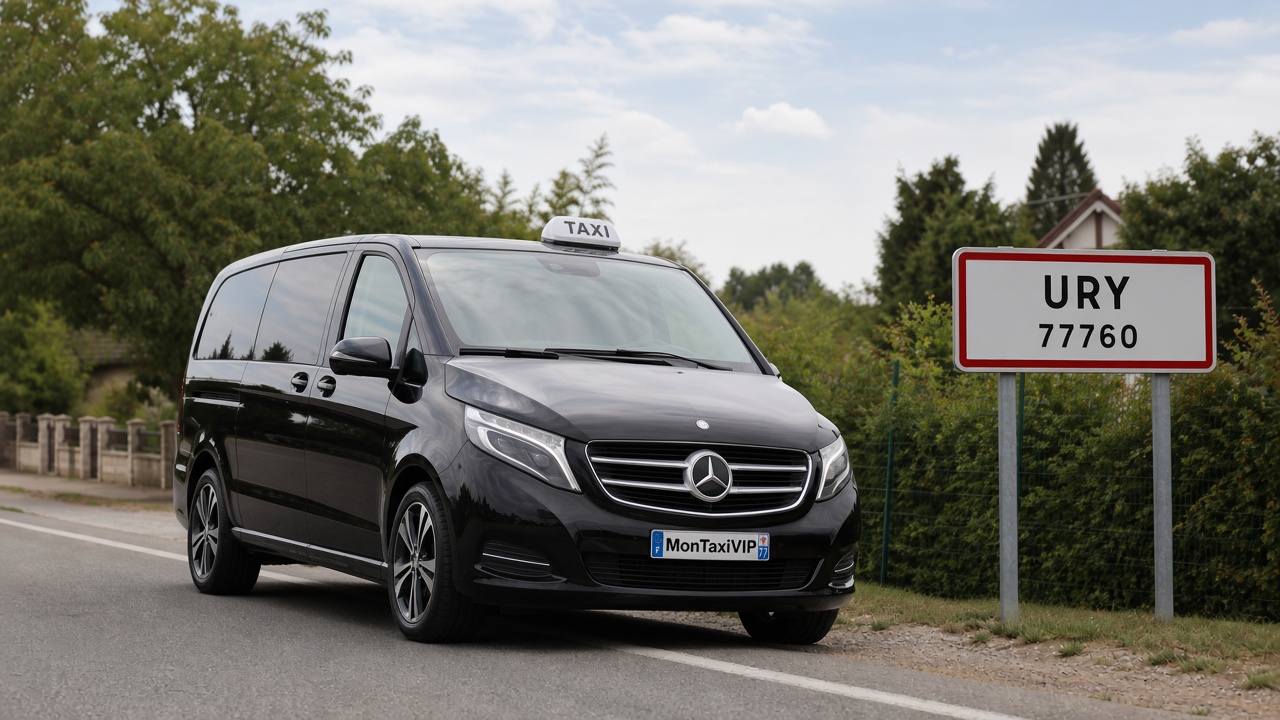 Taxi Ury mini-van MonTaxiVIP panneau 77760